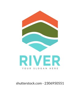 River Creek Logo Design Illustration