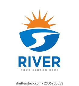 River Creek Logo Design Illustration