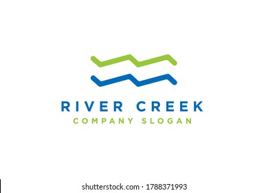 River Creek Logo Design, Vector Business Branding logo