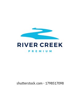 river creek logo vector icon illustration
