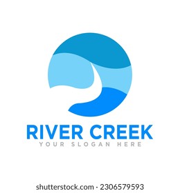 Ilustración de diseño de vectores River Creek