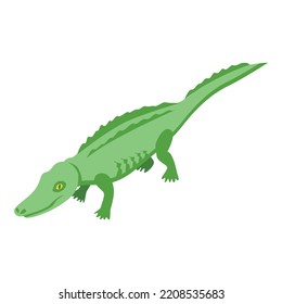River crocodile icon. Isometric of River crocodile vector icon for web design isolated on white background