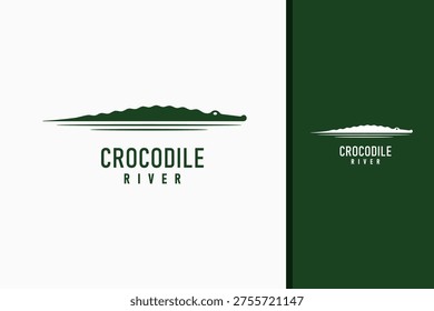 River crocodile logo symbol icon design