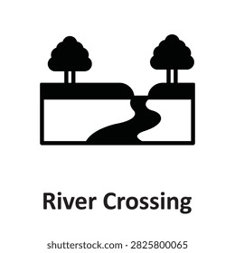 River Crossing Vector Icon which can easily modify or edit

