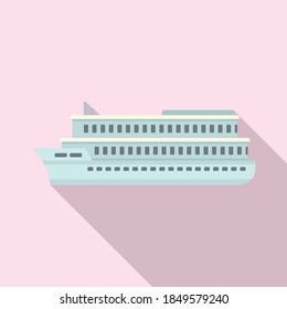 River Cruise Icon. Flat Illustration Of River Cruise Vector Icon For Web Design