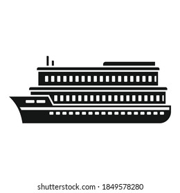 River Cruise Icon. Simple Illustration Of River Cruise Vector Icon For Web Design Isolated On White Background