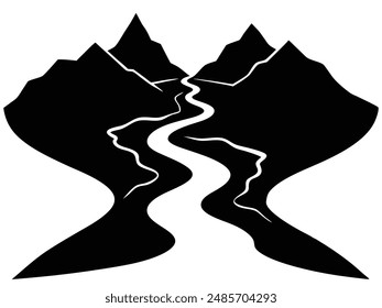 Flussdeltas Landformen an der Mündung der Flüsse, wo sie auf das Meer treffen