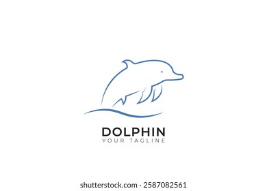 river dolphin logo silhouette, minimalist river dolphin logo