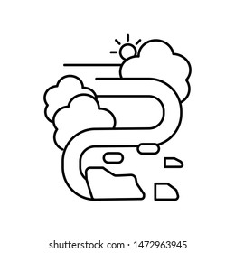 River field line icon. Element of landscapes illustration icon. Signs and symbol icon for websites, web design, mobile app, UI, UX