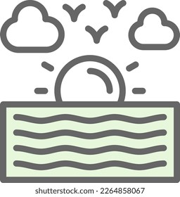 Diseño de iconos de vectores de River Fillay