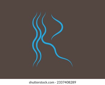 River Flow or R Letter Logo
