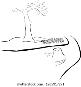 River Flows By the Lonely Tree