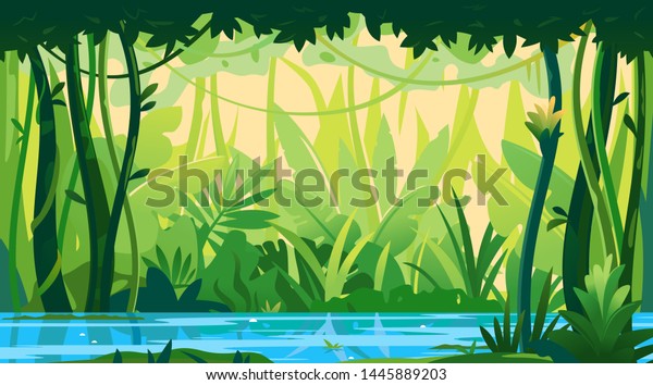 異なる植物や木々の周りを流れるジャングルの中を川が流れ つる植物 水であふれる熱帯林の野生生物 赤道ジャングルのイラトス 雨林の背景 のベクター画像素材 ロイヤリティフリー 異なる植物や木々の周りを流れるジャングルの中を川が流れ つる植物 水であふれる熱帯林の野生生物 赤道ジャングルのイラトス 雨林の背景 のベクター画像素材 ロイヤリティフリー