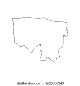 River Gee region map in country of liberia