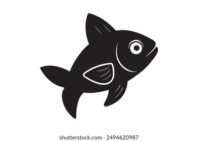 River Haddock fish. Fish Haddock Hand drawn vector illustration , River Haddock Fish silhouette