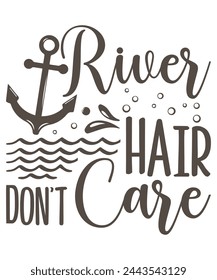 River Hair Don’t Care design, Hair Don’t Care Bundle, Hair Don’t Care T-shirt