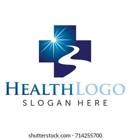 River Health care and medical Logo Vector