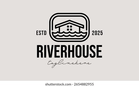 River House Logo Template. Universal creative premium symbol. Vector illustration. Creative Minimal design template. Symbol for Corporate Business Identity