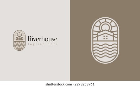 River House Logo. Universal creative premium symbol. Vector sign icon logo template. Vector illustration