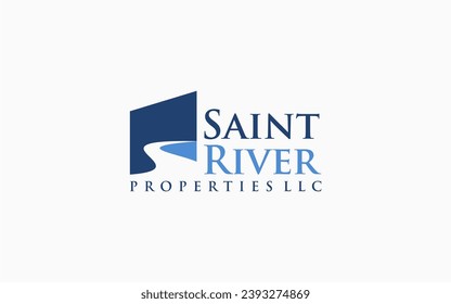 river house logo vector icon illustration