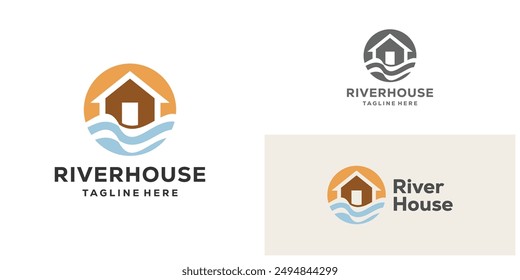 River House Logo Vektorgrafik Icon Illustration