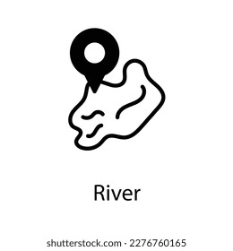 River icon design stock illustration