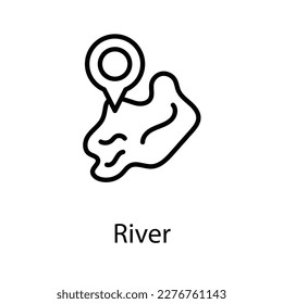 River icon design stock illustration
