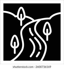 River Icon Element For Design