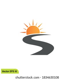 ilustración de icono de río elemento de diseño simple logotipo vectorial