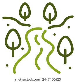 River Icon Illustration, for web, app, infographic, etc