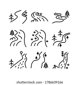 river icon or logo isolated sign symbol vector illustration - Collection of high quality black style vector icons
