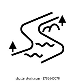 river icon or logo isolated sign symbol vector illustration - high quality black style vector icons
