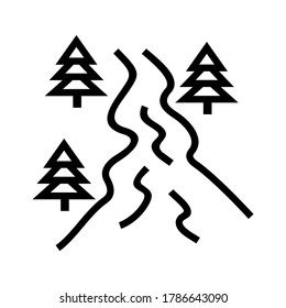 river icon or logo isolated sign symbol vector illustration - high quality black style vector icons
