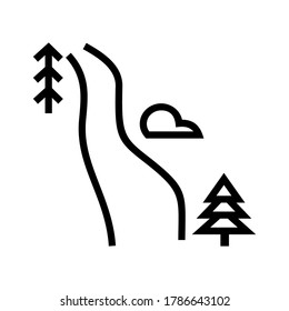 river icon or logo isolated sign symbol vector illustration - high quality black style vector icons
