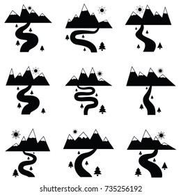 river icon set