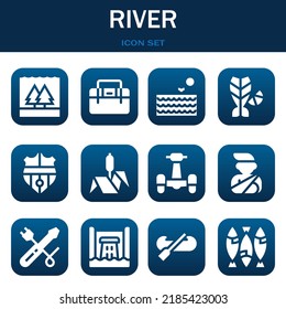 river icon set. Vector  illustrations related with Flood, Toolbox and Sea