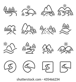 River Icon Set.vector .