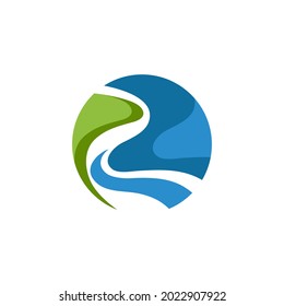 river icon vector illustration design template