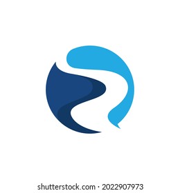 river icon vector illustration design template