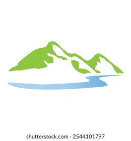 modelo de design de ilustração de vetor de ícone de rio