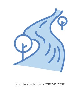 Vektorgrafik-Vektorgrafik des Flusssymbol