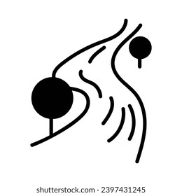River icon vector stock illustration