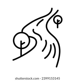 River icon vector stock illustration
