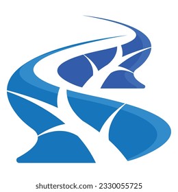 Vektorgrafik-Logo-Design des Flusssymbol