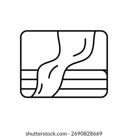 Ícone de rio com fundo branco vetor ilustração stock