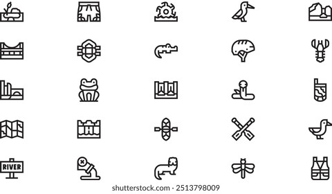 River icons High-Quality Vector Icons Collection with Editable Stroke. Ideal for Professional and Creative Projects.