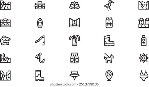 River icons High-Quality Vector Icons Collection with Editable Stroke. Ideal for Professional and Creative Projects.
