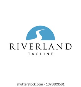 River Land Logo Design Template