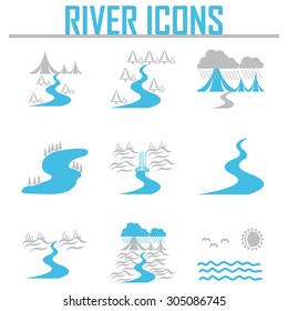 River and Landscape icons