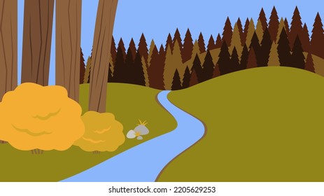 river leading to the forest